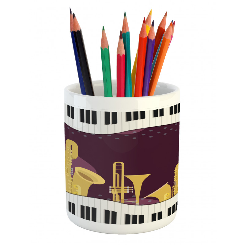 Cartoon Musical Instruments Pencil Pen Holder