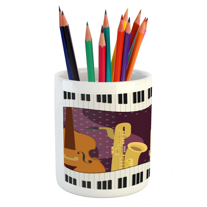 Cartoon Musical Instruments Pencil Pen Holder