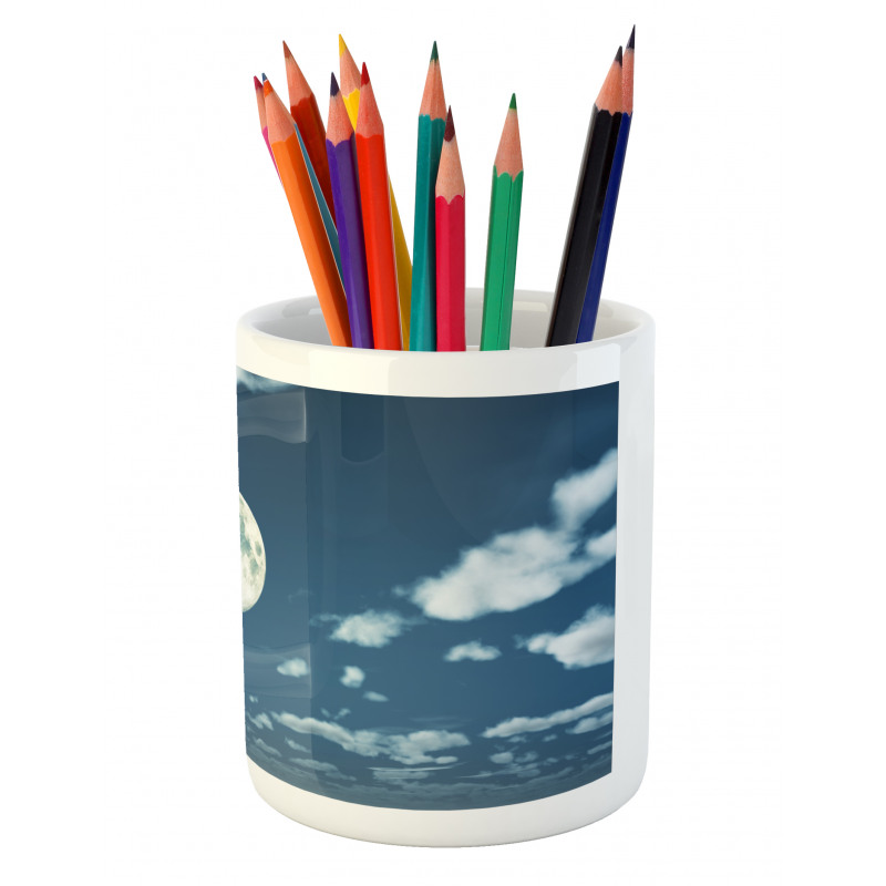 Fluffy Clouds Scattered Pencil Pen Holder