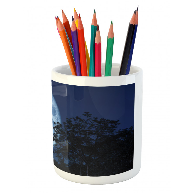 Moon Beaming in the Woods Pencil Pen Holder