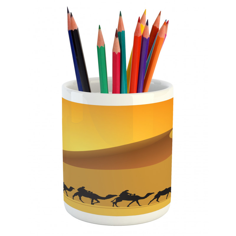 Camel Caravan Sahara Desert Pencil Pen Holder