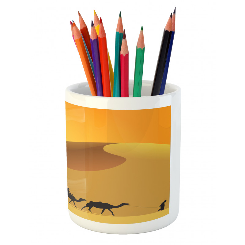 Camel Caravan Sahara Desert Pencil Pen Holder