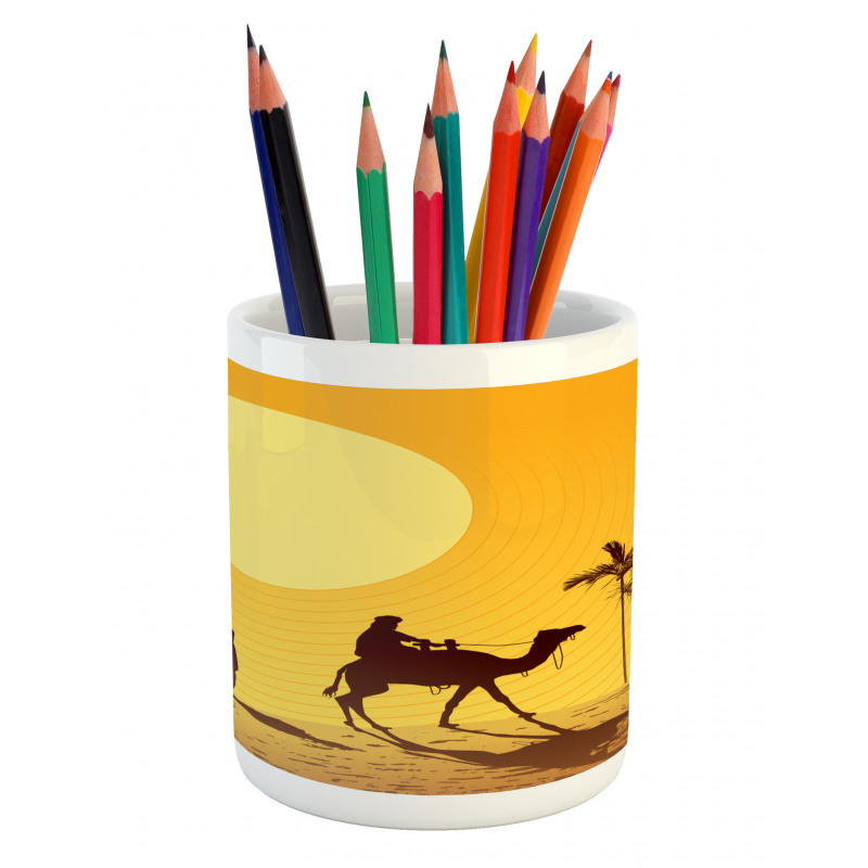 Camel Men and Palms Pencil Pen Holder