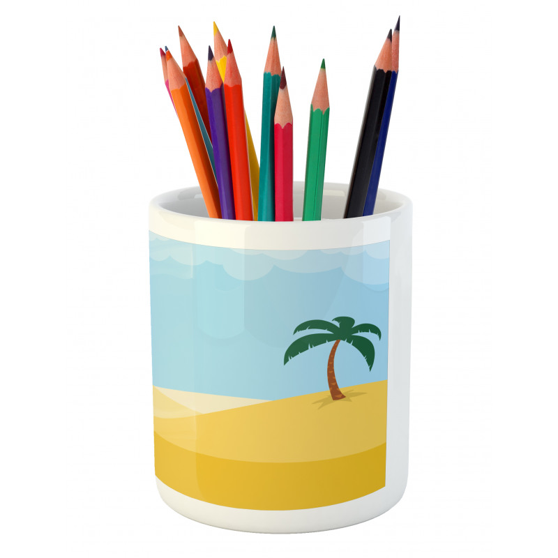 Tropical Palms on Desert Sky Pencil Pen Holder