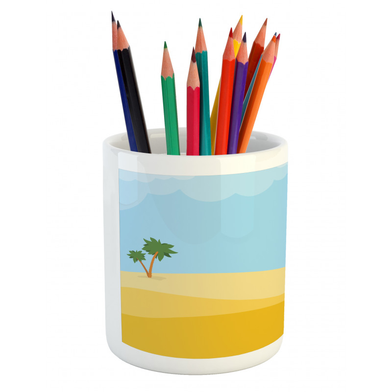 Tropical Palms on Desert Sky Pencil Pen Holder