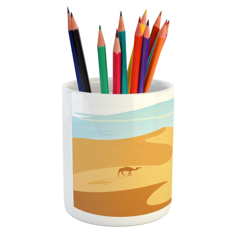 Little Camel on Desert Hills Pencil Pen Holder