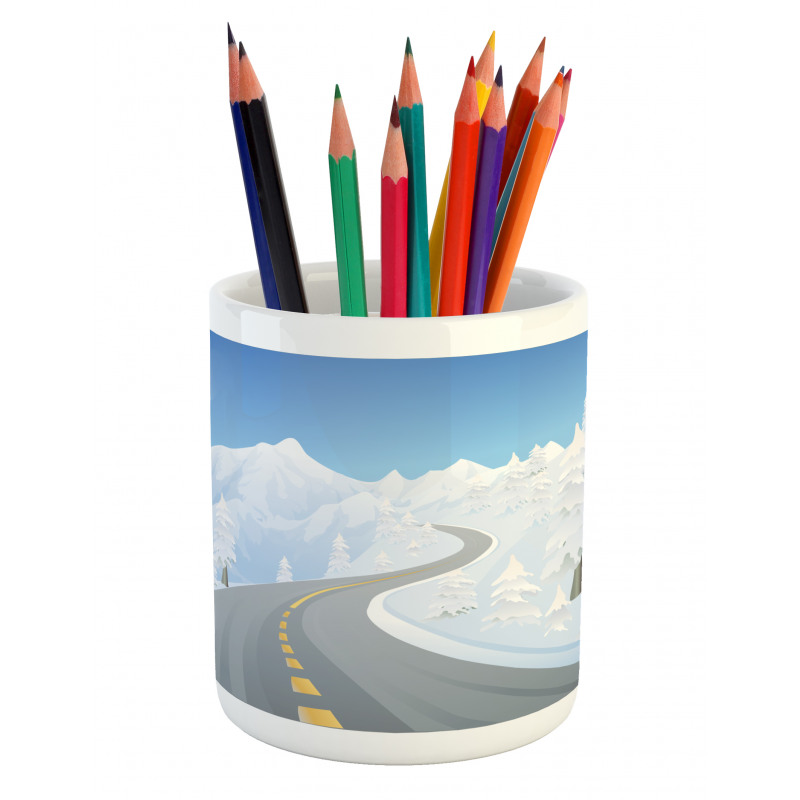 Road into the Mountains Pencil Pen Holder