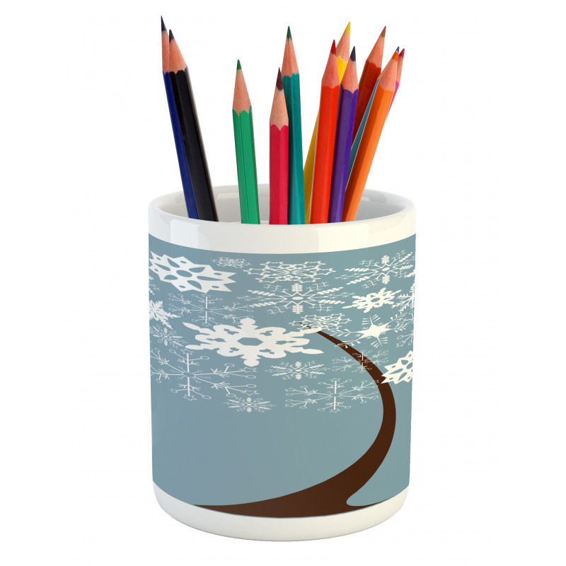 Snowflakes Formation Pencil Pen Holder