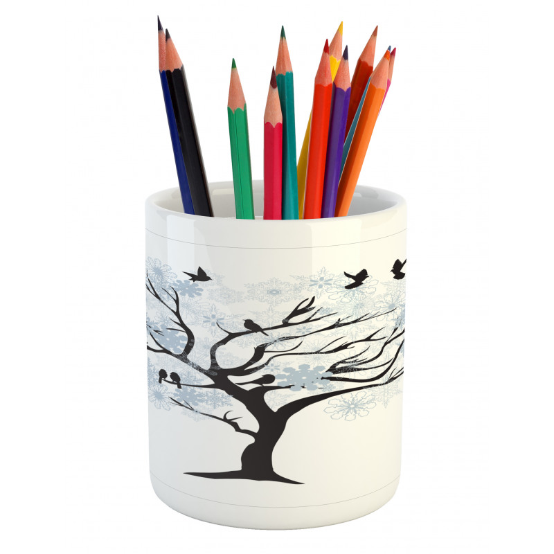 Branches with Birds Pencil Pen Holder