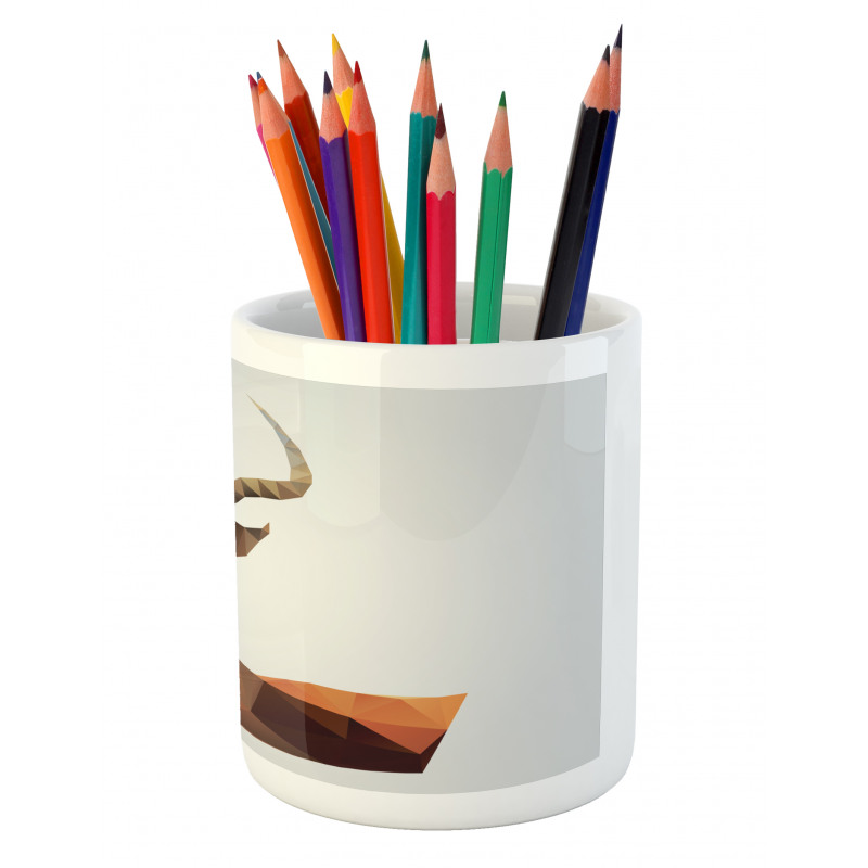 Low Poly Animal Portrait Pencil Pen Holder