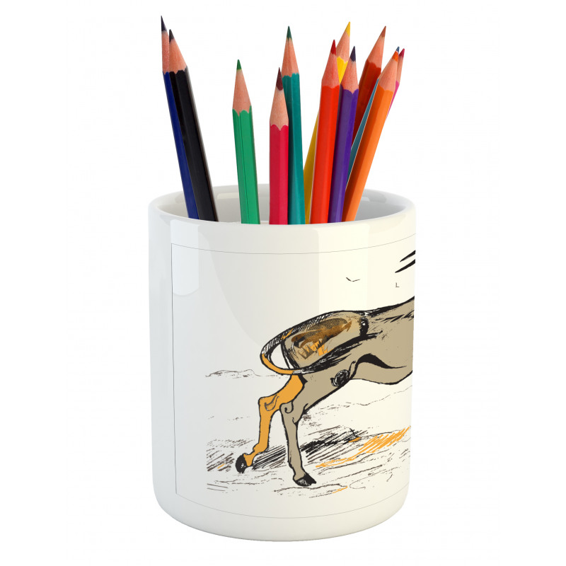 Animal Sketch Art Pencil Pen Holder