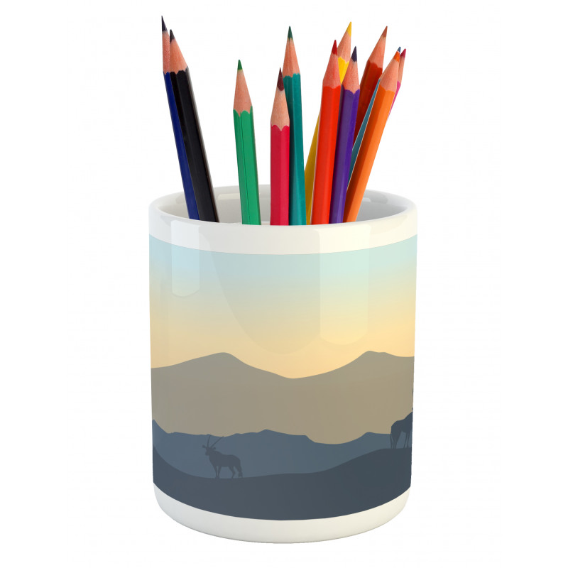 Hills with Open Sky Art Pencil Pen Holder