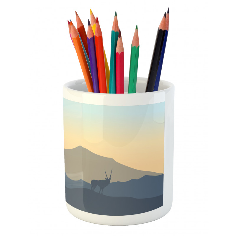 Hills with Open Sky Art Pencil Pen Holder