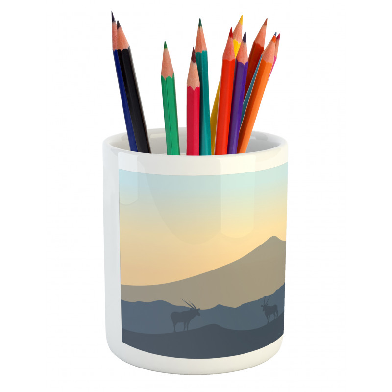 Hills with Open Sky Art Pencil Pen Holder