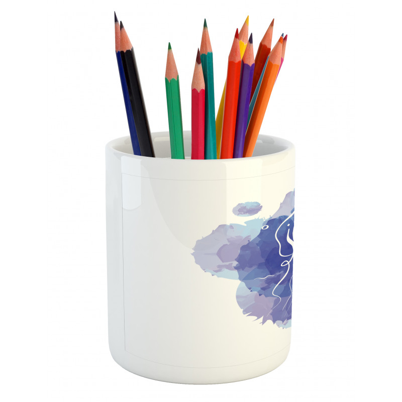 Abstract Paint Splash Pencil Pen Holder