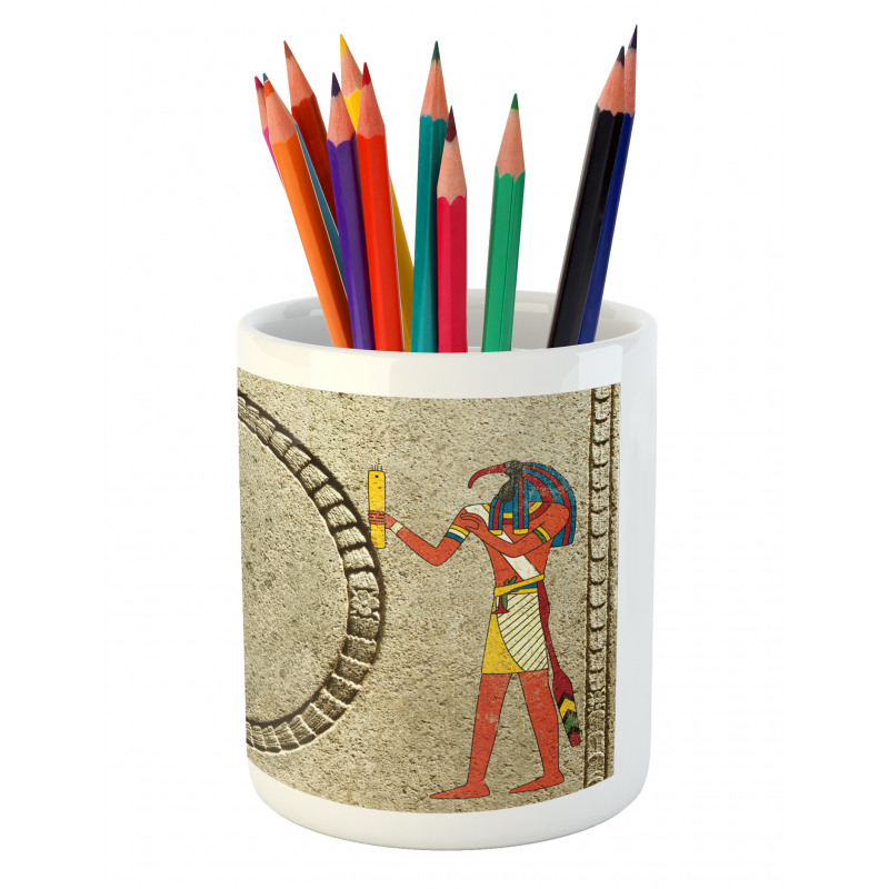 Ethnic Old Stone Pencil Pen Holder