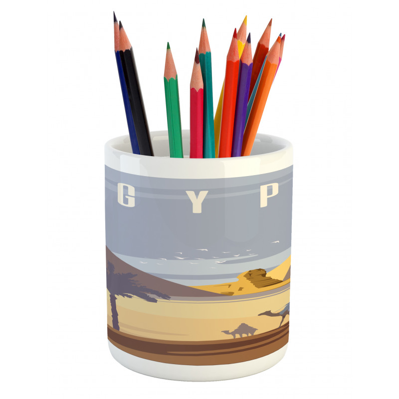 Cleopatra Pyramids Pencil Pen Holder