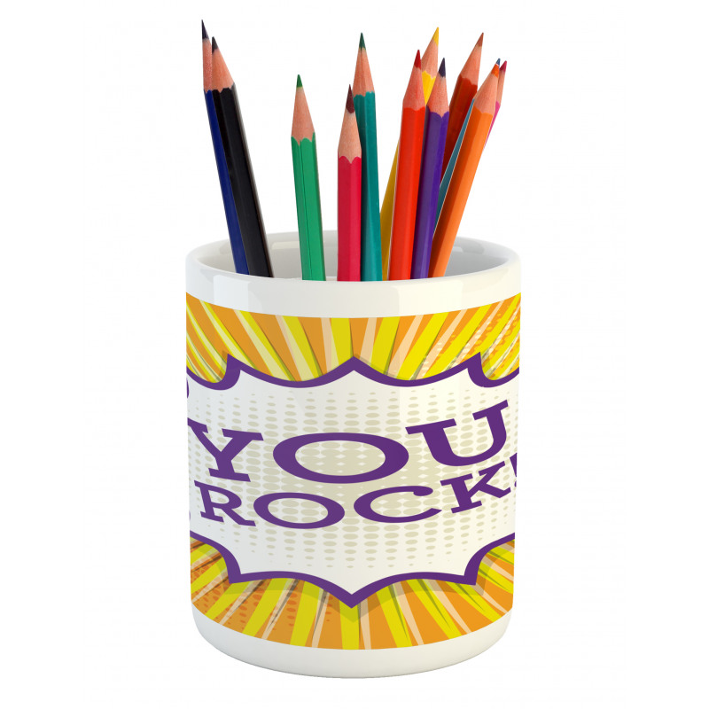 Inspirational Text Bubble Pencil Pen Holder