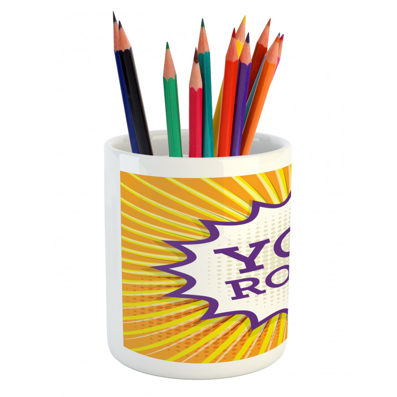 Inspirational Text Bubble Pencil Pen Holder