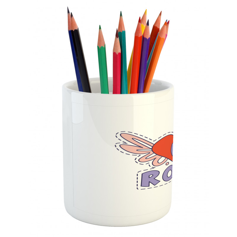 Winged Heart Motivation Pencil Pen Holder