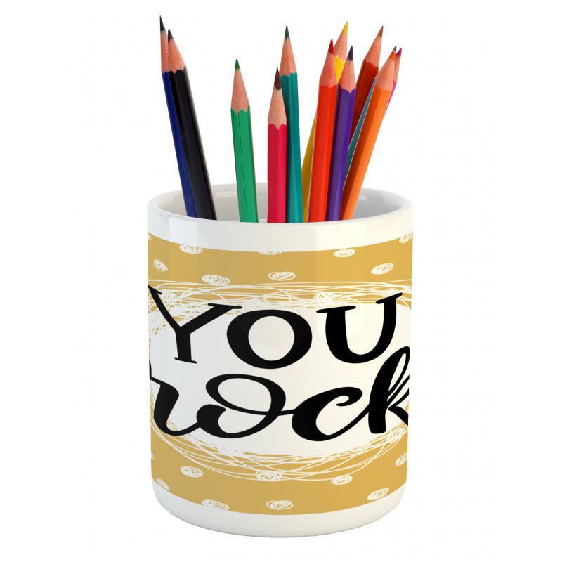 Scribble Circle Dots Art Pencil Pen Holder