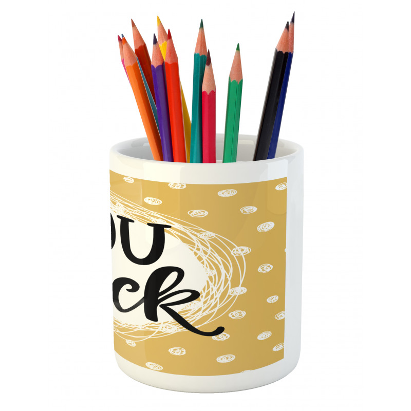 Scribble Circle Dots Art Pencil Pen Holder