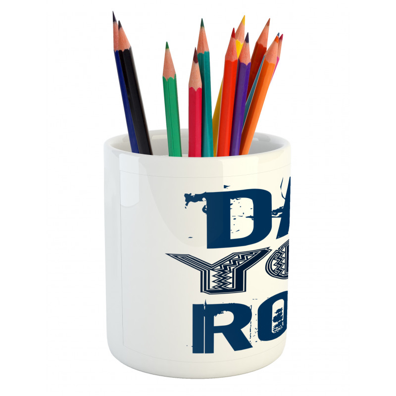 Big Grunge Lettering Pencil Pen Holder