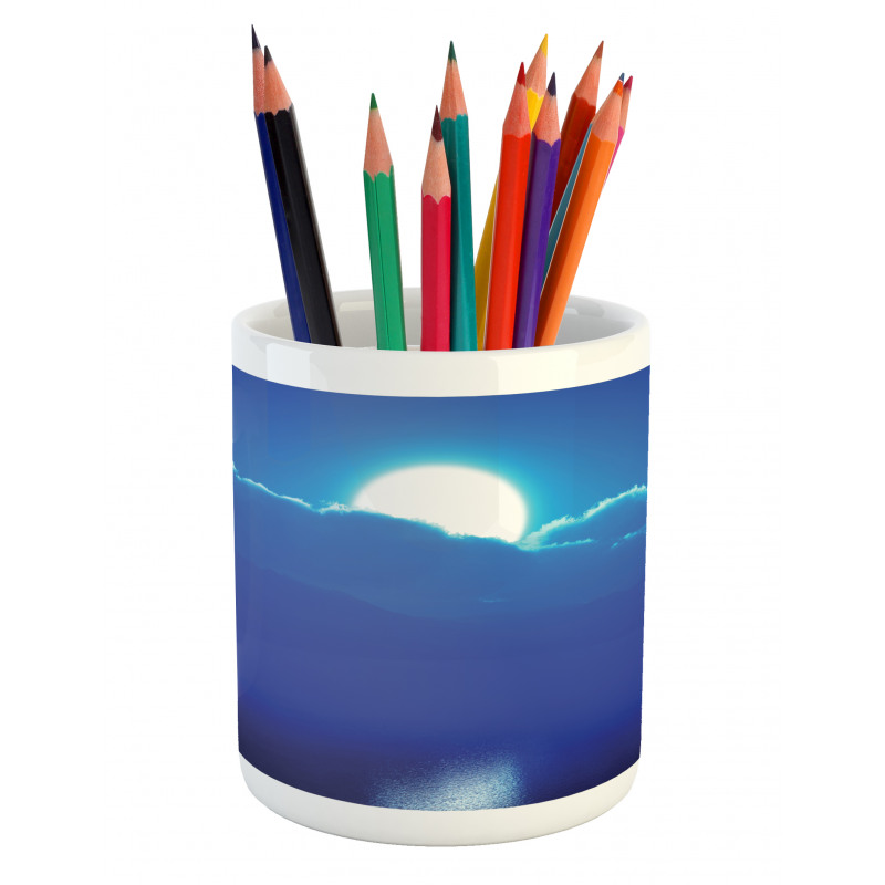 Moonlit Sky and Clouds Pencil Pen Holder