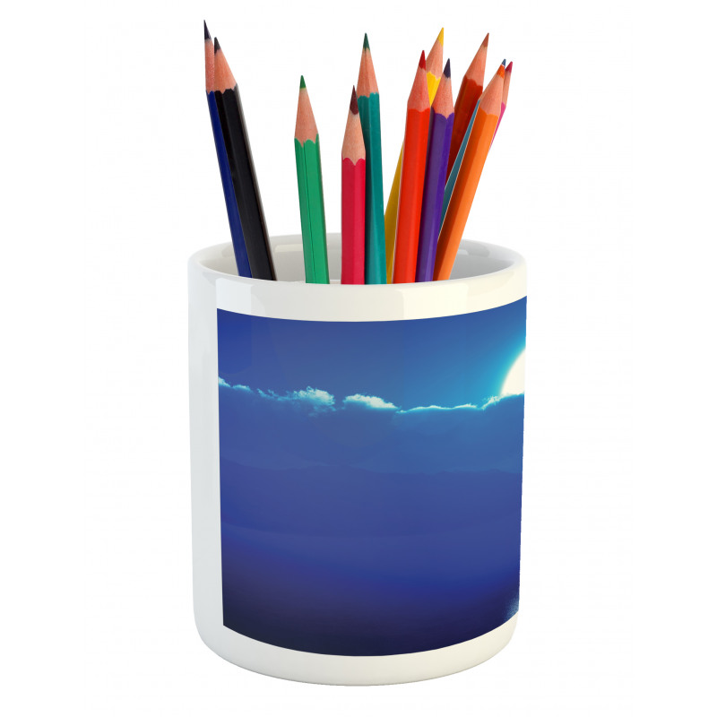 Moonlit Sky and Clouds Pencil Pen Holder