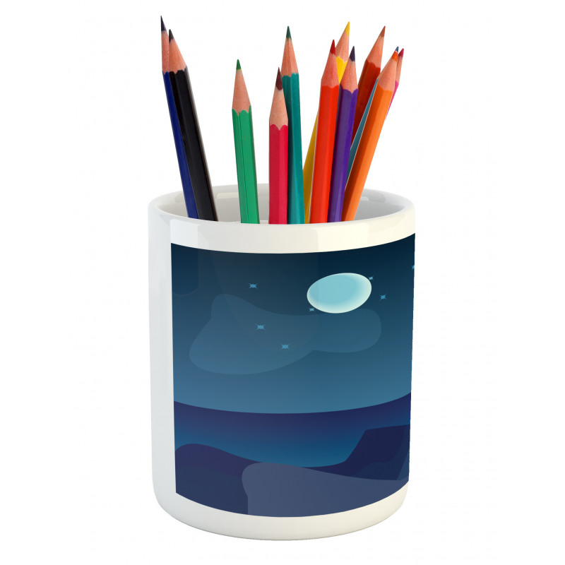 Lighthouse at Night Pencil Pen Holder