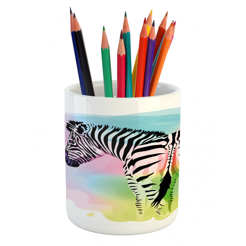 Striped Safari Animal Pencil Pen Holder