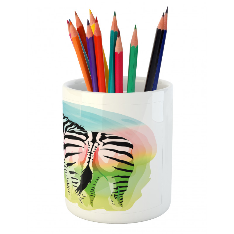 Striped Safari Animal Pencil Pen Holder