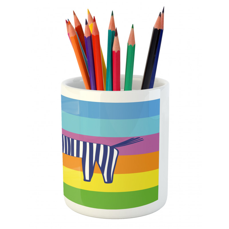 Doodle Animal Stripes Pencil Pen Holder