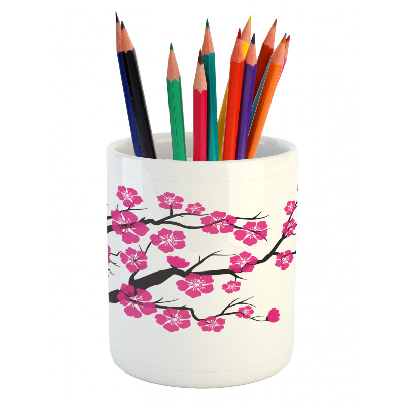 Floral Sakura Tree Pencil Pen Holder