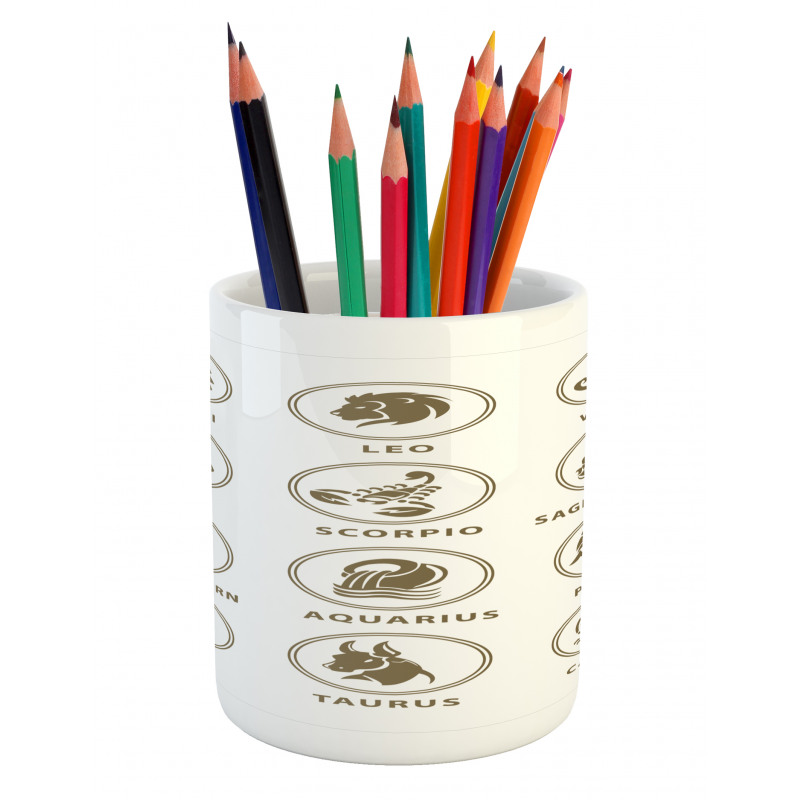 Classic Zodiac Chart Pencil Pen Holder