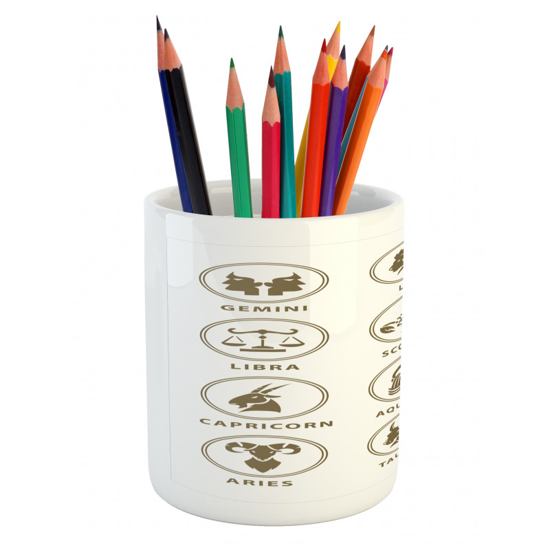 Classic Zodiac Chart Pencil Pen Holder