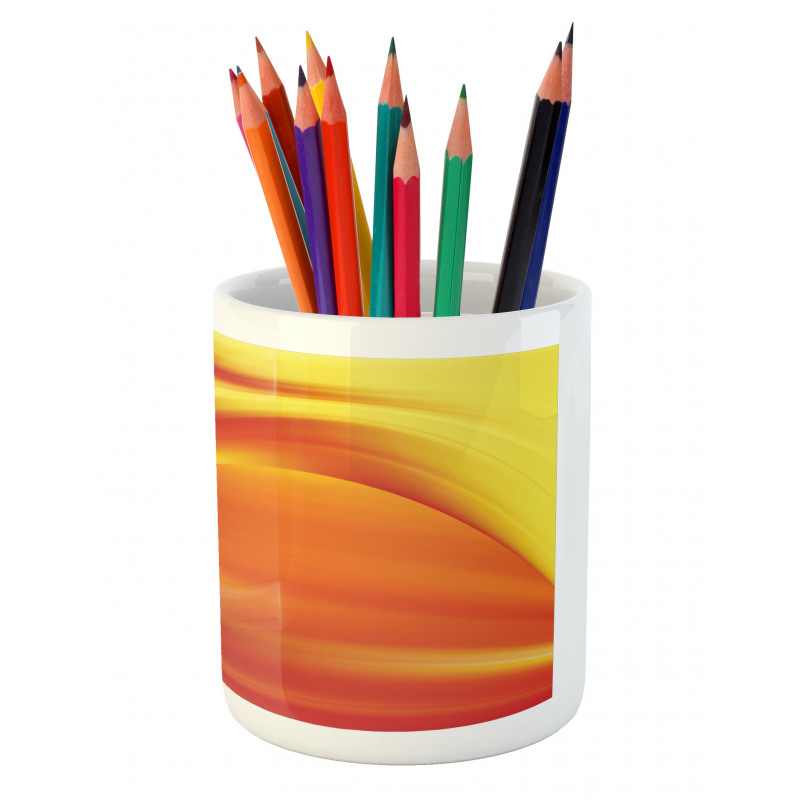 Abstract Digital Waves Pencil Pen Holder