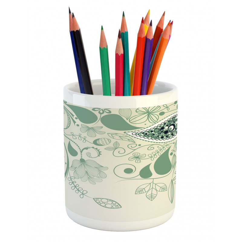 Floral Vintage Patterns Pencil Pen Holder