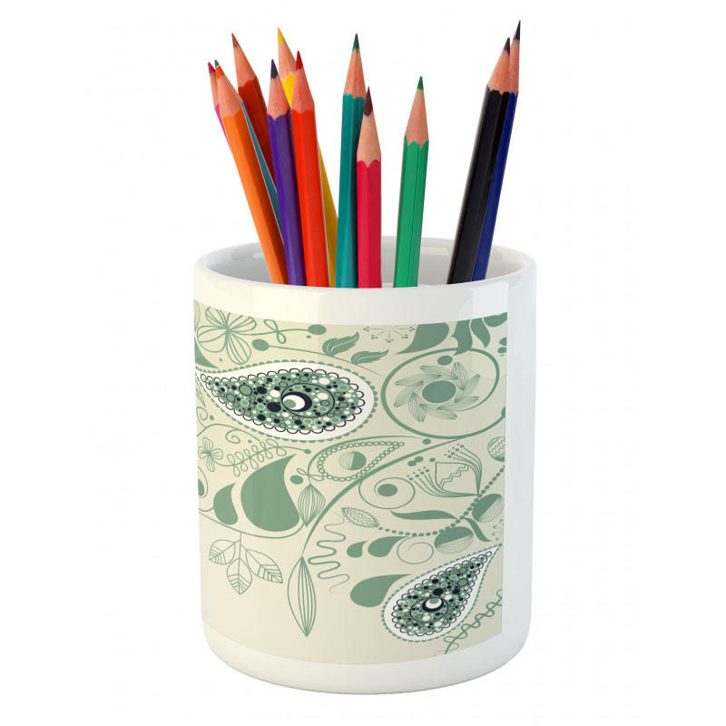 Floral Vintage Patterns Pencil Pen Holder