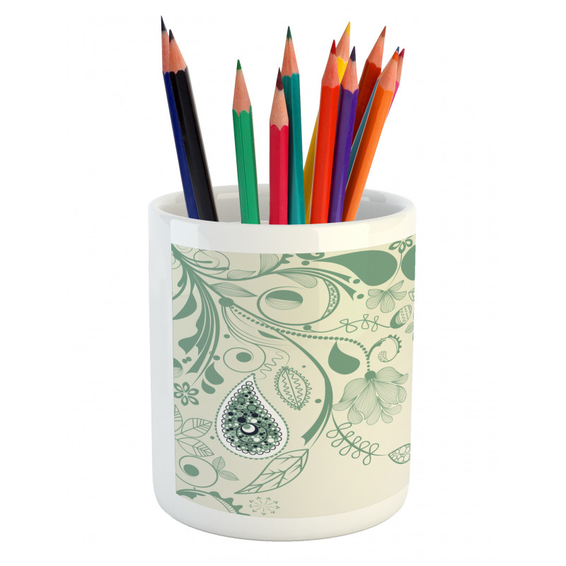 Floral Vintage Patterns Pencil Pen Holder