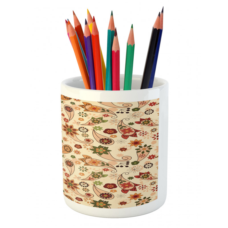 Spring Motif Paisley Pencil Pen Holder