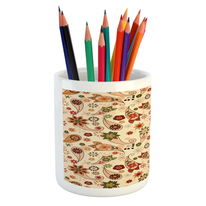 Spring Motif Paisley Pencil Pen Holder