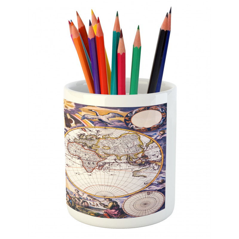 Sun Sky Birds Clouds Pencil Pen Holder