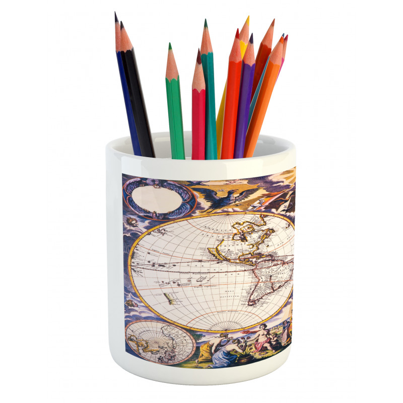 Sun Sky Birds Clouds Pencil Pen Holder