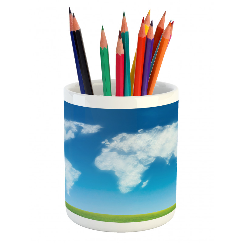 Colored Clouds in Sky Pencil Pen Holder