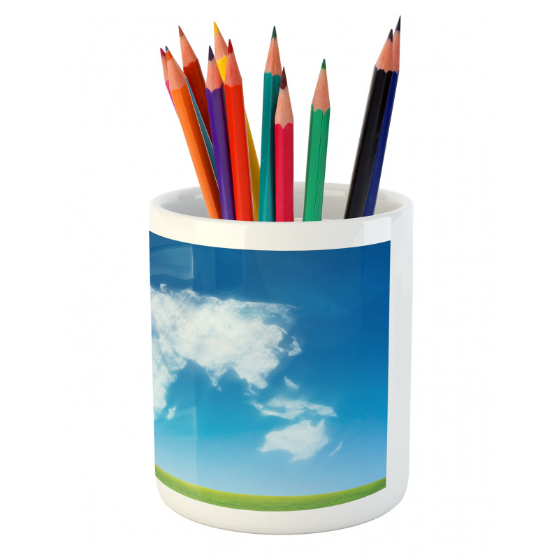 Colored Clouds in Sky Pencil Pen Holder