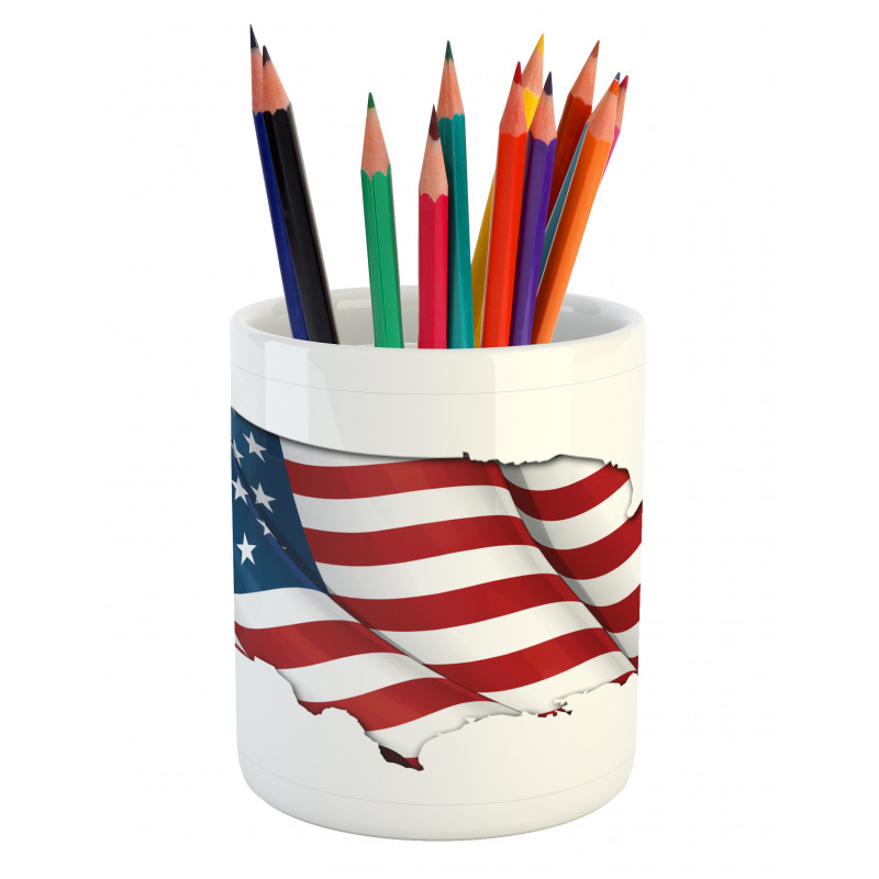 United States Flag Pencil Pen Holder