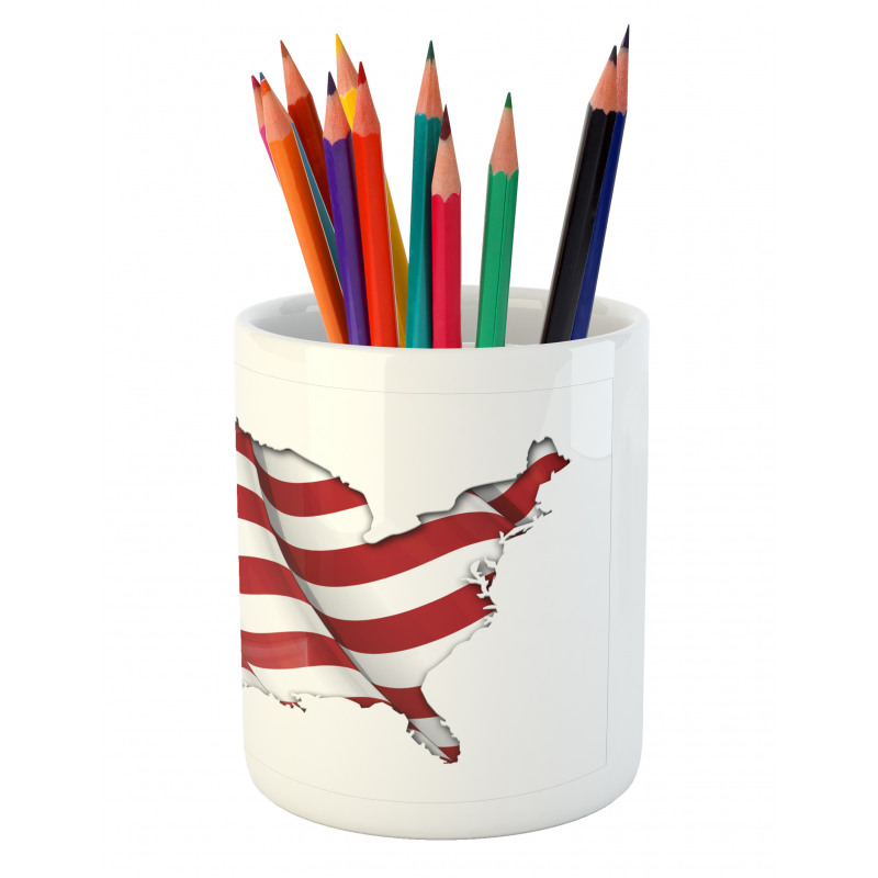 United States Flag Pencil Pen Holder