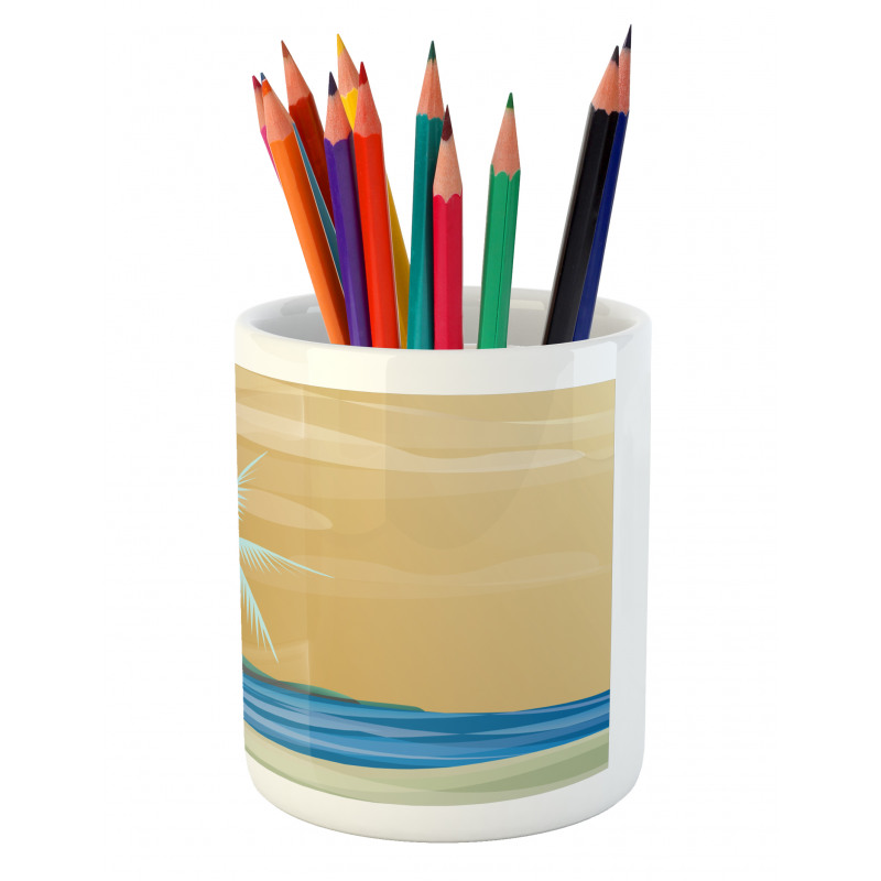 Sandy Exotic Beach Pencil Pen Holder