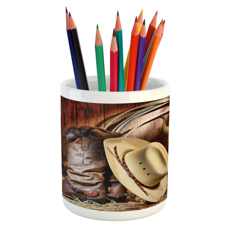 America Retro Rodeo Pencil Pen Holder